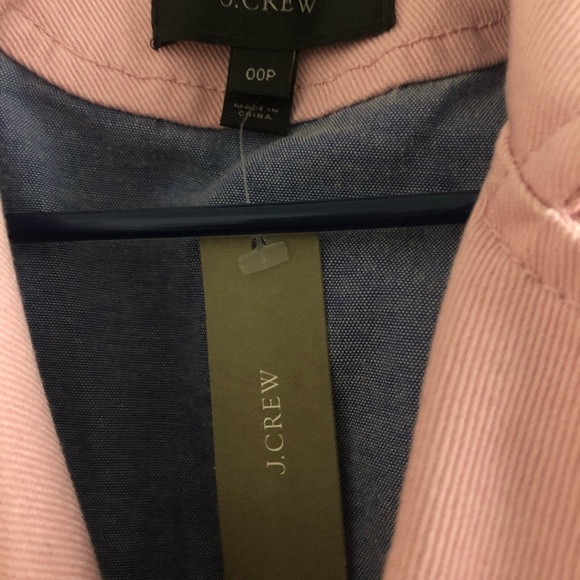 NWT JCrew Pink Pea Coat in heavyweight cotton twill Sz 00P - Picture 5 of 10